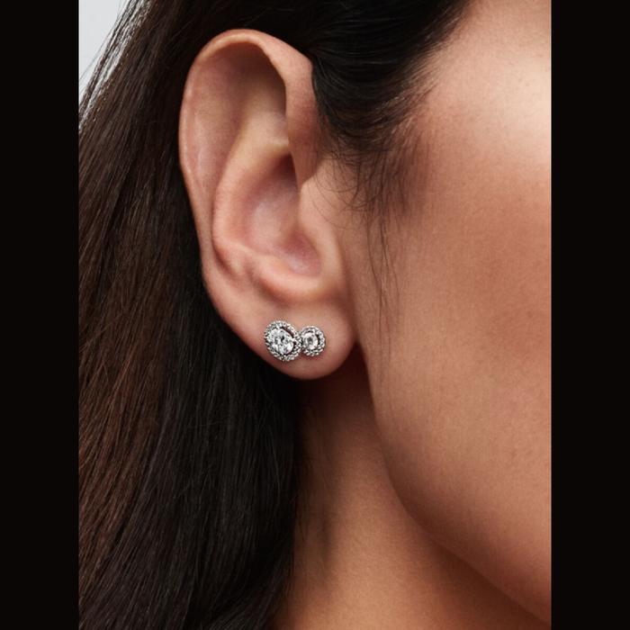 Double Bright Stone Earrings