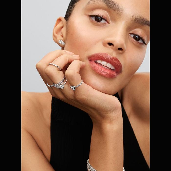 Bague Coeur et Pavé à graver