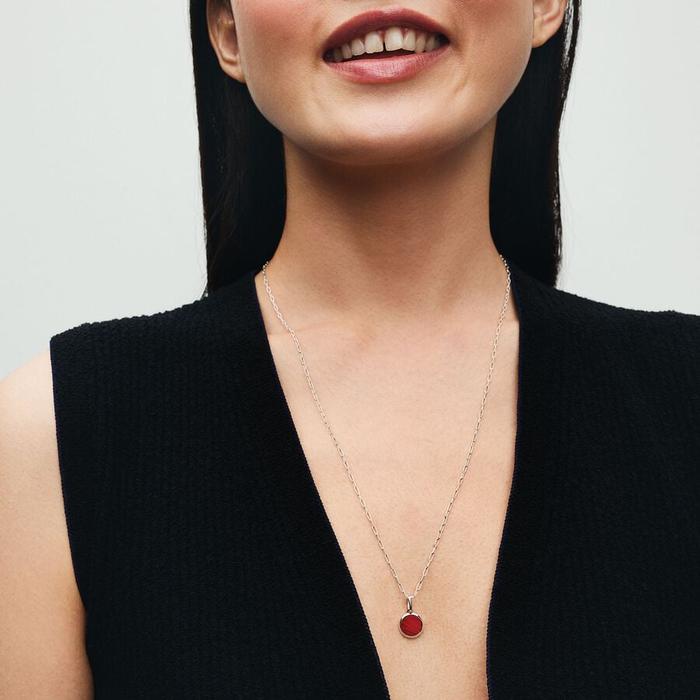 Charm Medallion Mini Vetro di Murano Rosso da incidere Pandora ME