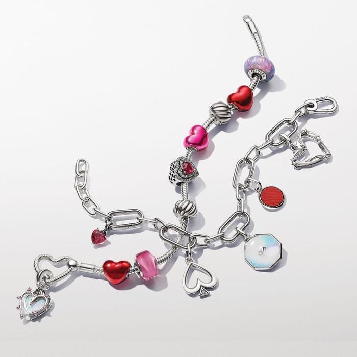 Charm Medallion Mini Vetro di Murano Rosso da incidere Pandora ME