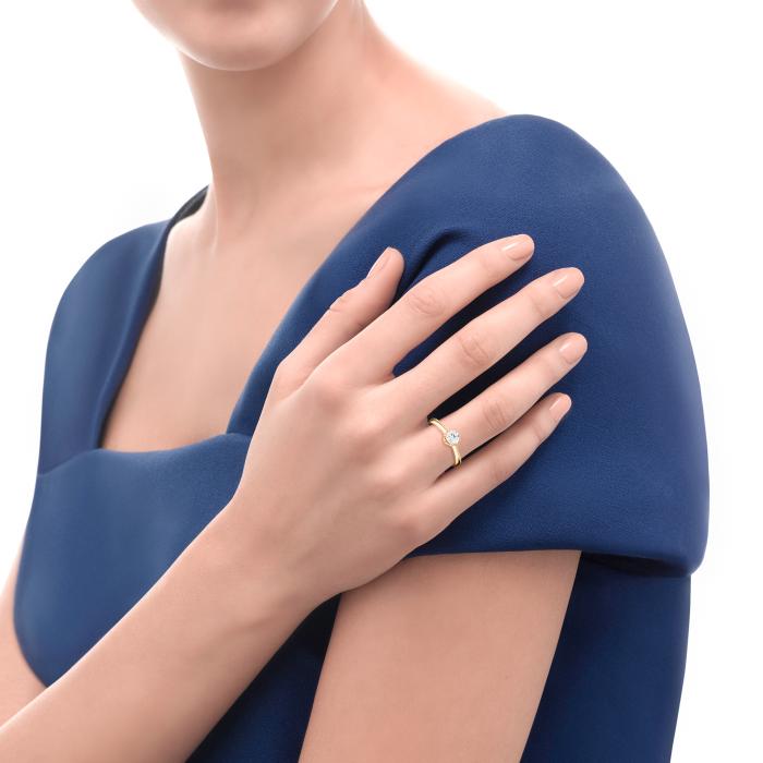 Anello anniversary solitario br 0.34