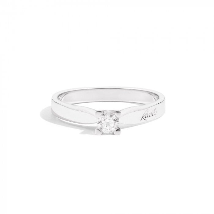 Anello maria teresa solitario br 0.26