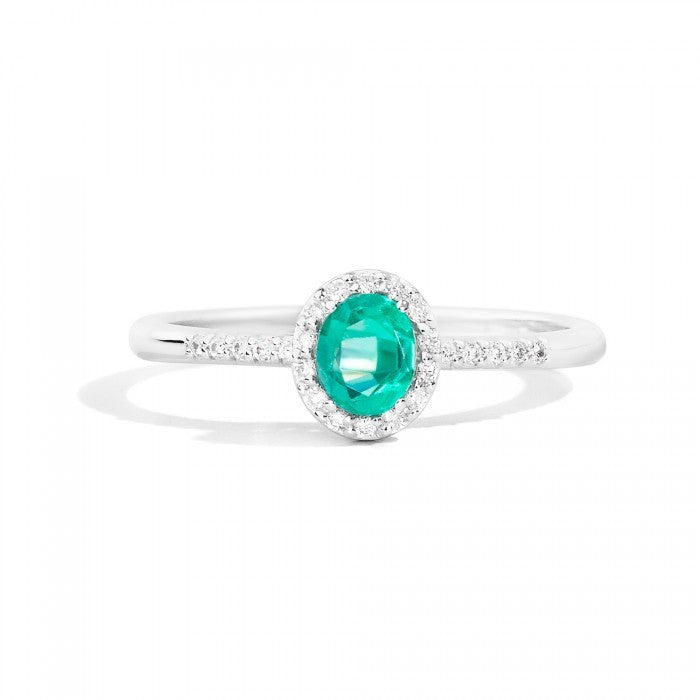 Bague iris émeraude 0,34 br 0,09