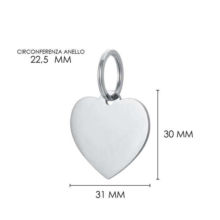 MEDAGLIETTA PERSONALIZZABILE CANE E GATTO CUORE