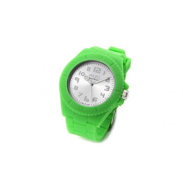 Montre en caoutchouc vert