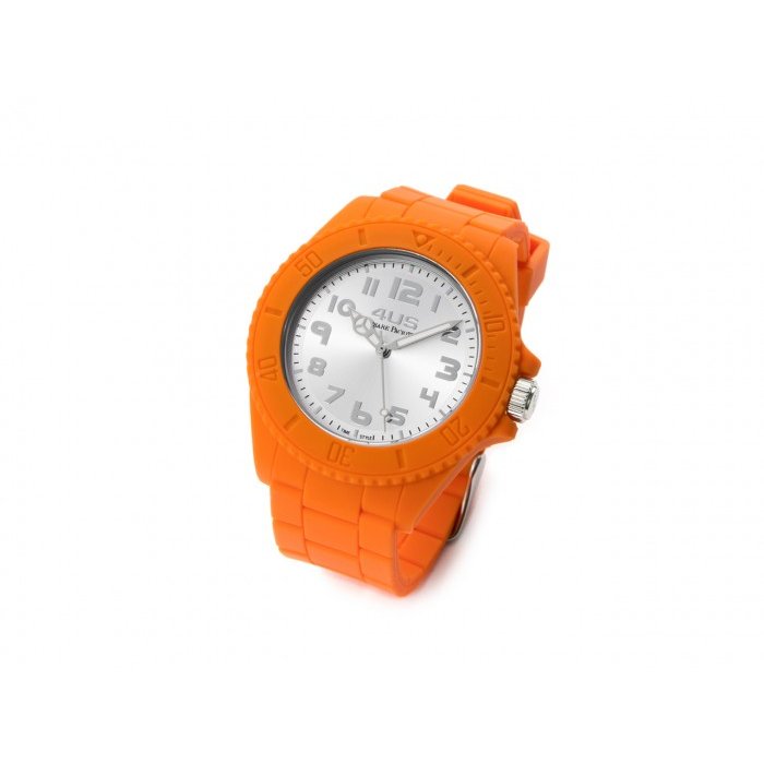 Montre en caoutchouc orange