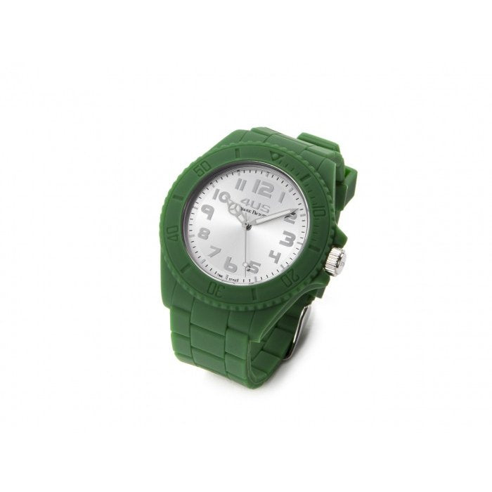 Montre en caoutchouc vert