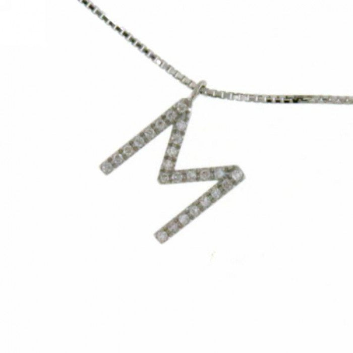Collier ras du cou lettre M