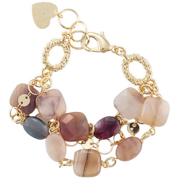 Bracelet en agate multicolore