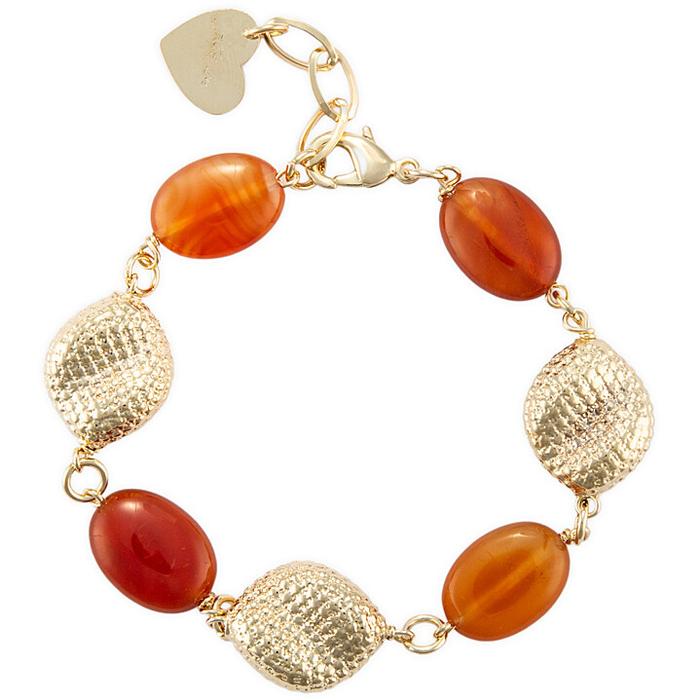 Bracelet en agate orange