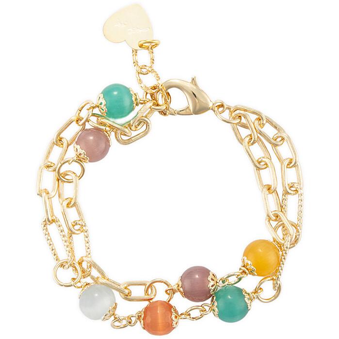 Bracelet œil de chat multicolore