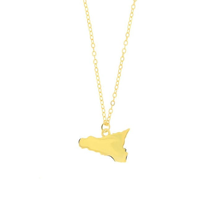 Collana in Argento 925 con regione Sicilia