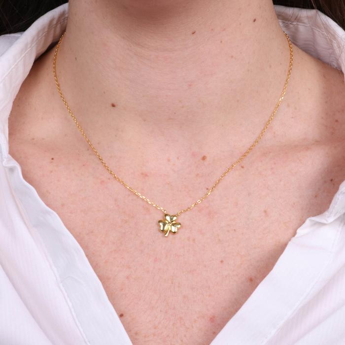 Collana in Argento 925 con trifoglio liscio