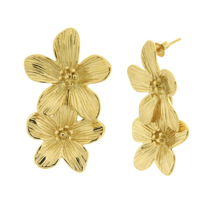 Orecchini in Acciaio con fiori