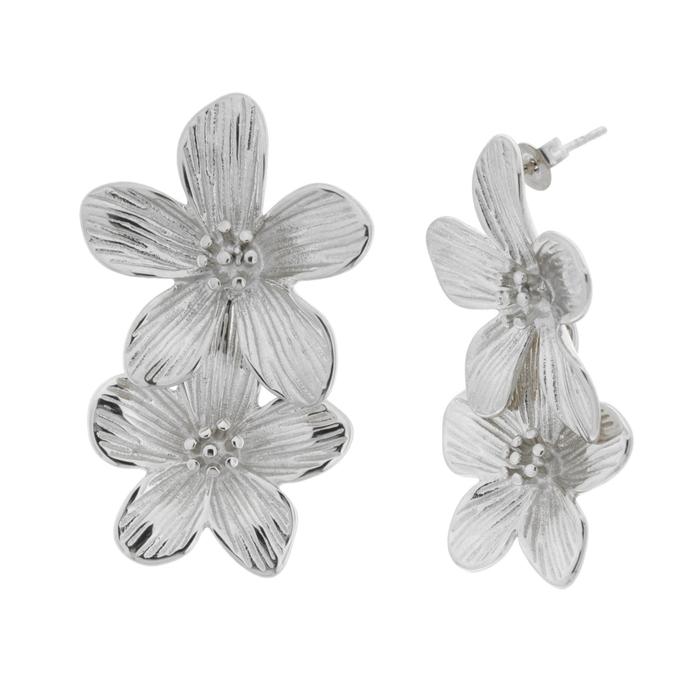 Orecchini in Acciaio con fiori