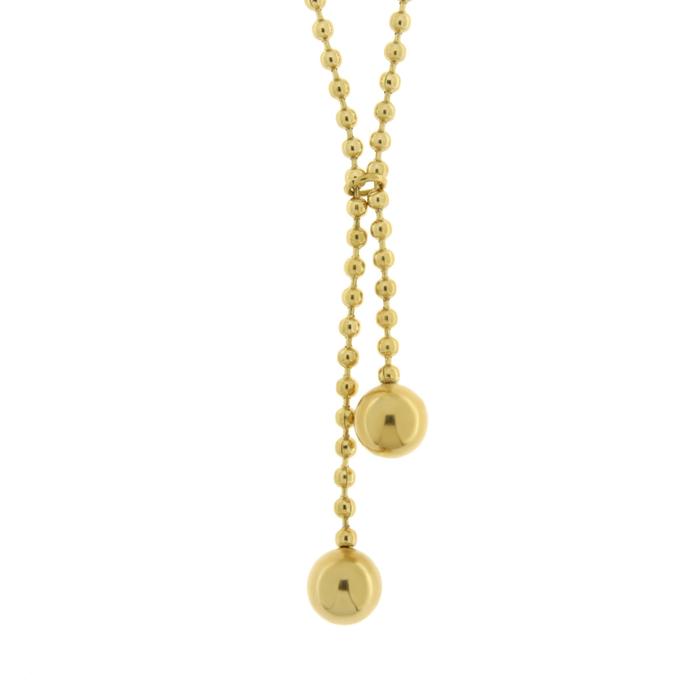 Collana in Acciaio fili intrecciati con sfere