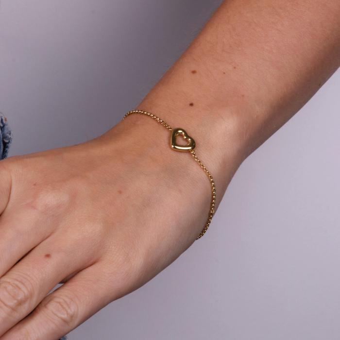 Bracelet en acier avec cœur