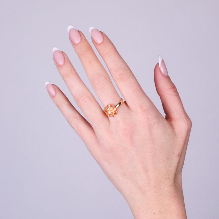 Anello in Metallo con riccio arancio