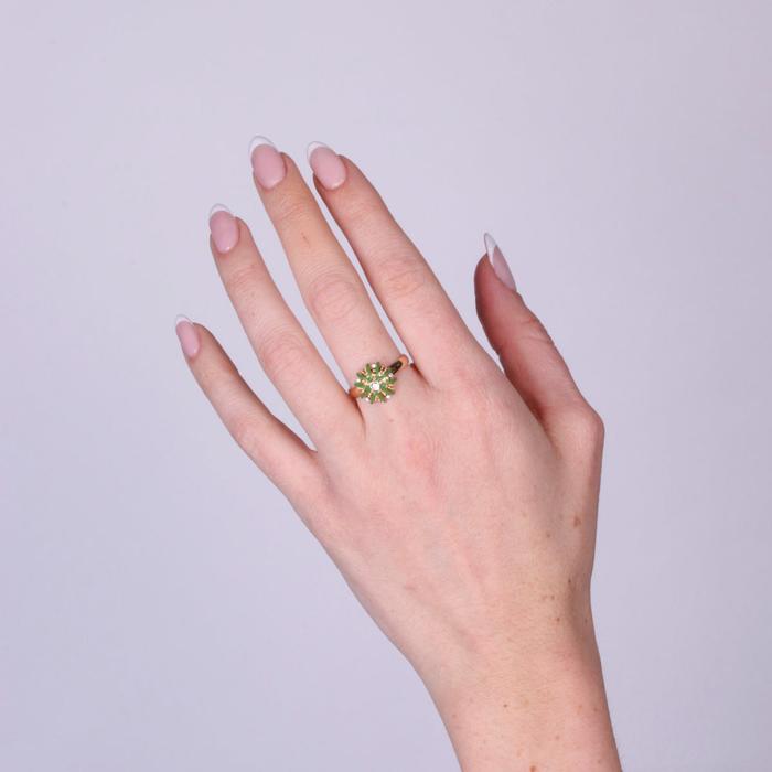 Anello in Metallo con riccio verde
