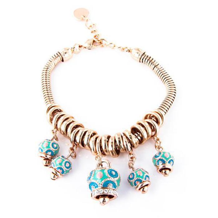 Bracelet with enameled bells