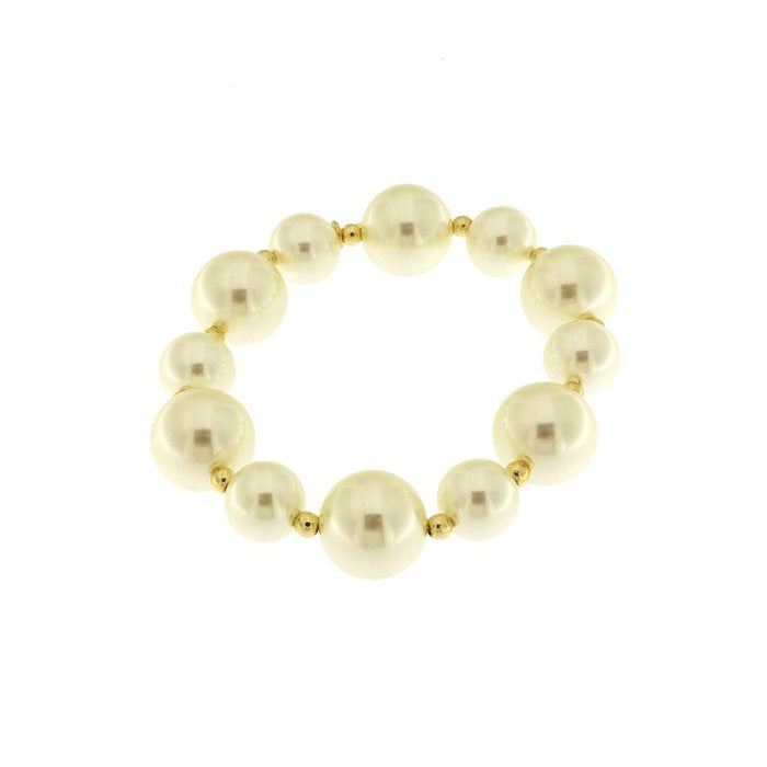 Bracelet en métal avec perles
