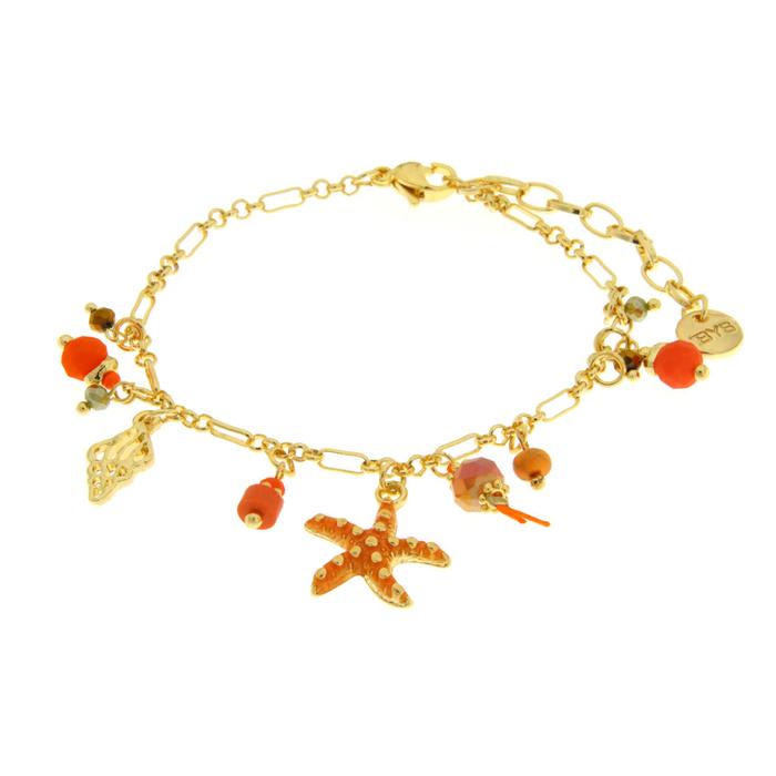 Metal Bracelet with Marine Animal Pendants