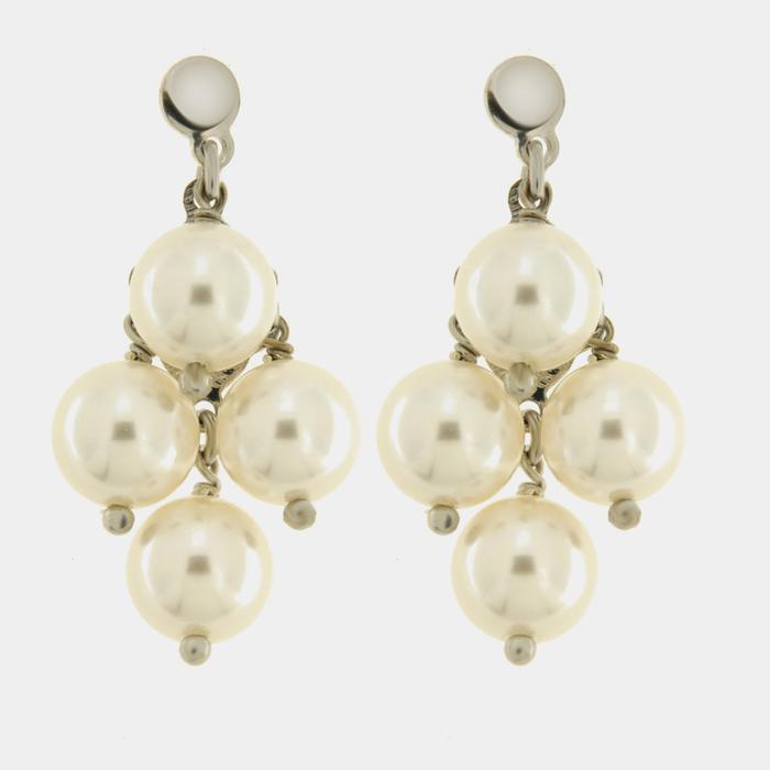Orecchini in Argento 925 con perle pendenti