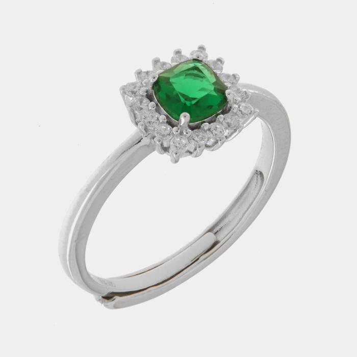 Anello in Argento 925 zircone verde