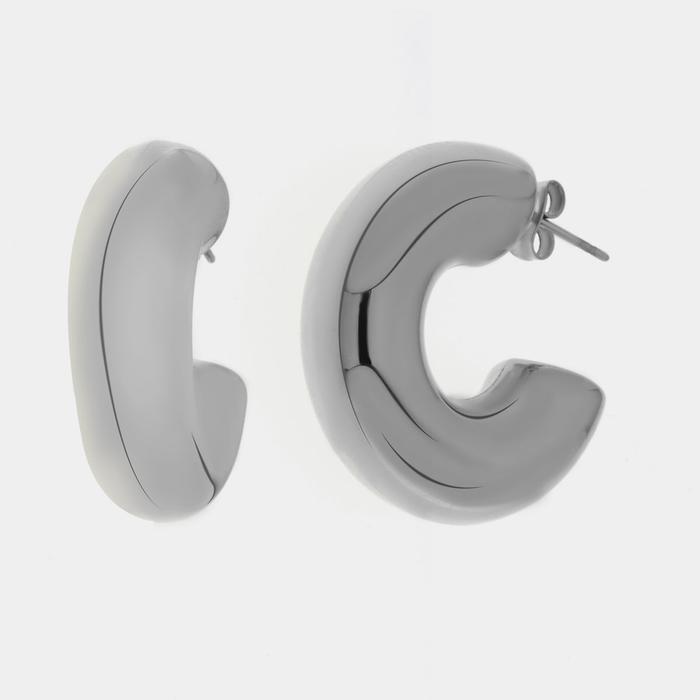 Boucles d'oreilles créoles lisses en acier