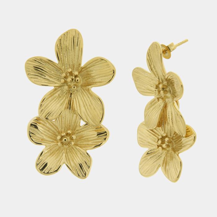 Orecchini in Acciaio con fiori