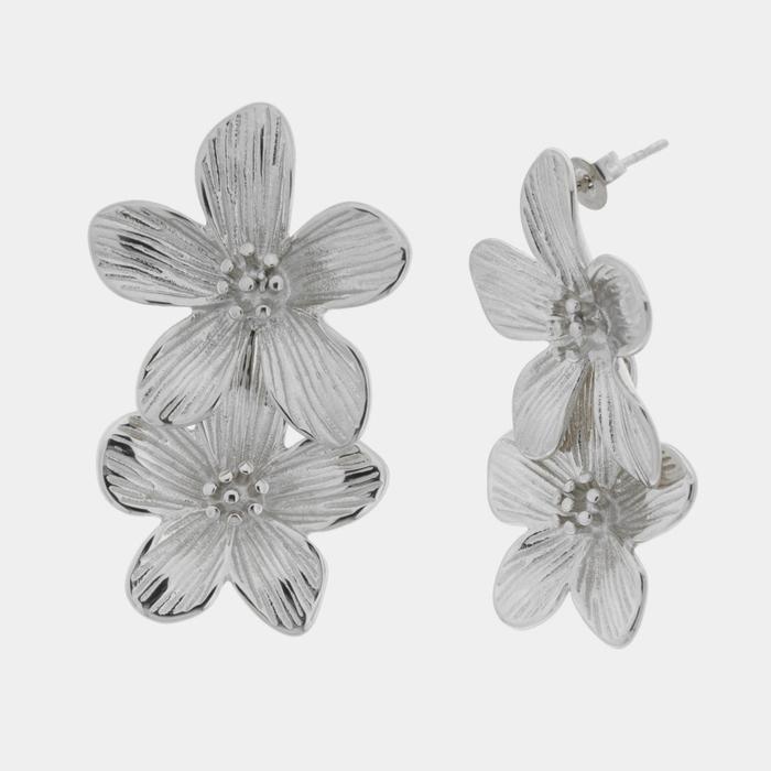 Orecchini in Acciaio con fiori