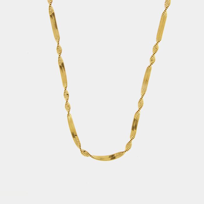 Collana in Acciaio con catena attorcigliata