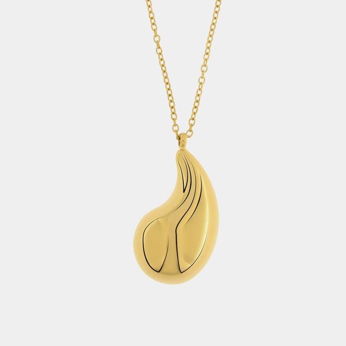 Collier en acier avec goutte