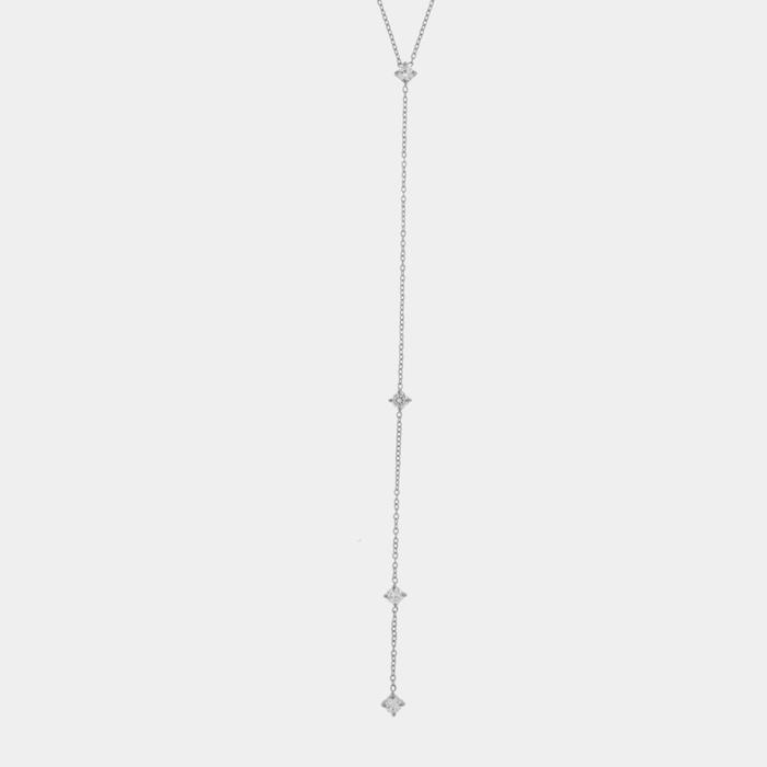 Collana in Acciaio lunga con cristalli