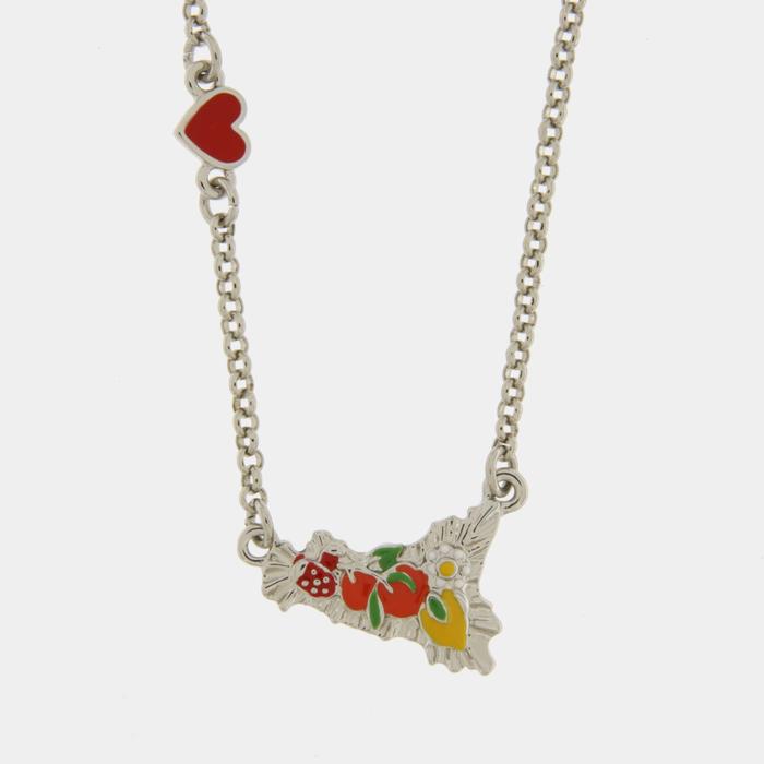 Collier en métal avec Sicile