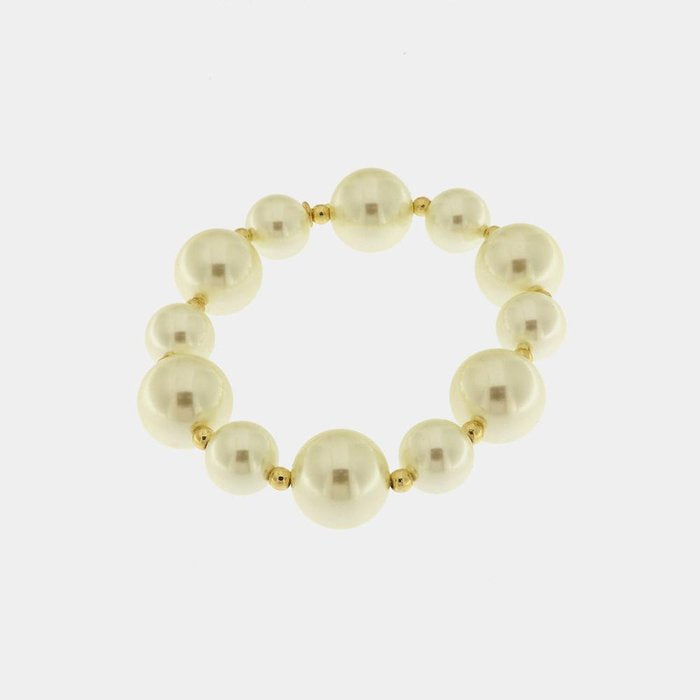 Bracelet en métal avec perles