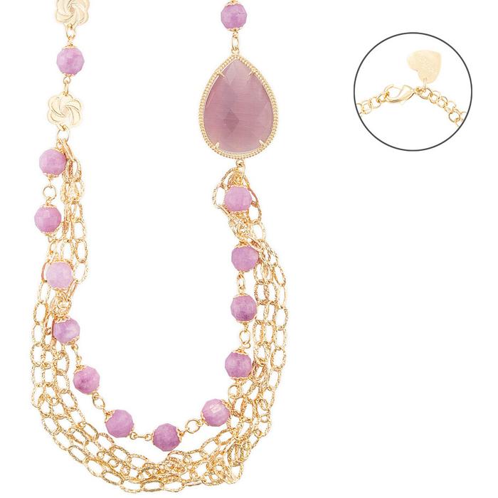 Collier en jade à facettes