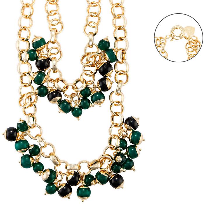 Collier œil de chat vert