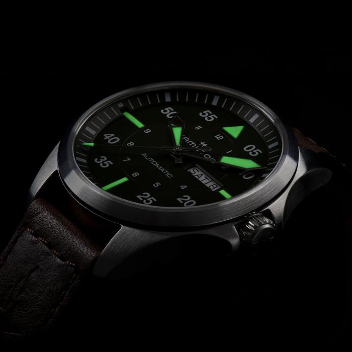 Khaki Aviation Pilot Day Date Auto