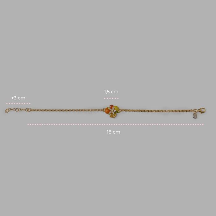 Orange Blossom Flowers Rolo Bracelet