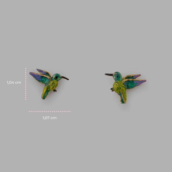 Boucles d'oreilles mini colibri