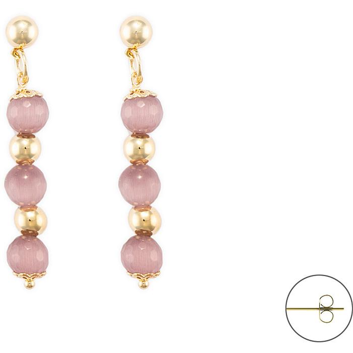 Boucles d'oreilles œil de chat poudré