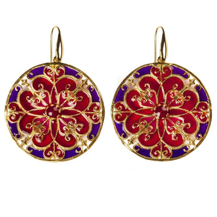 Purple Cathedral Earrings