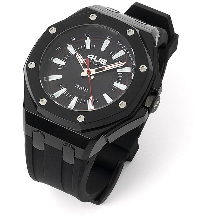 Montre en caoutchouc noir