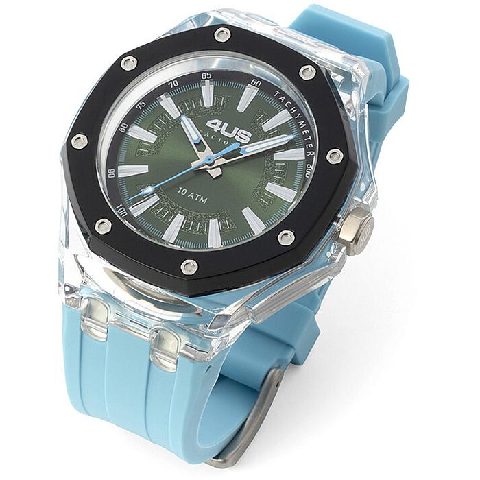 Montre en caoutchouc bleu clair