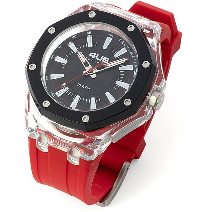 Montre en caoutchouc rouge