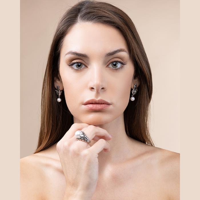 Bague en perles de lame de figue nue
