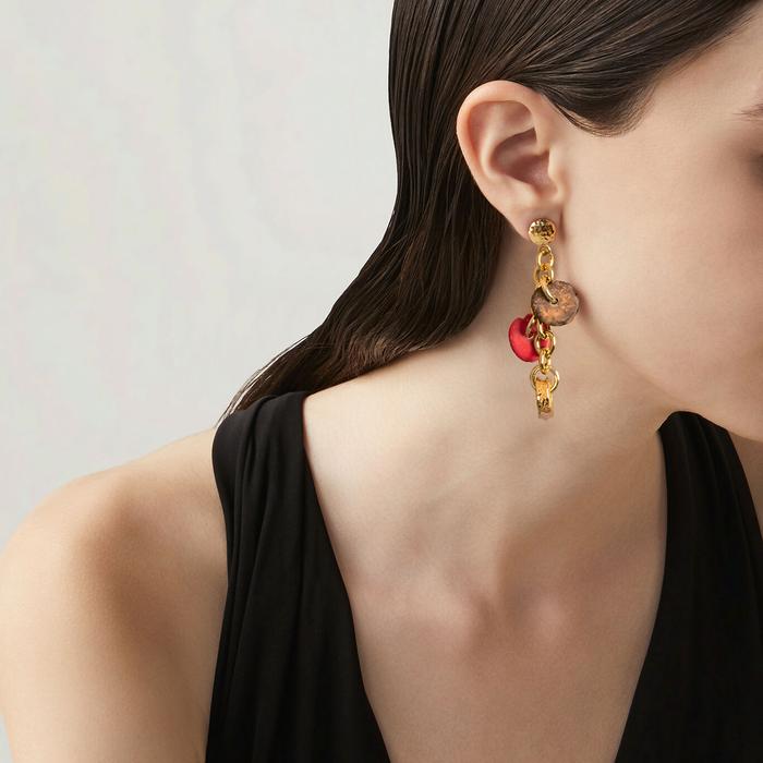 Bali Red Earrings