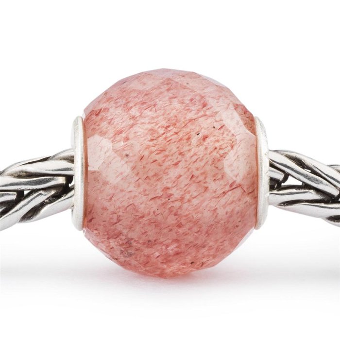 Round Faceted Strawberry Quartz
