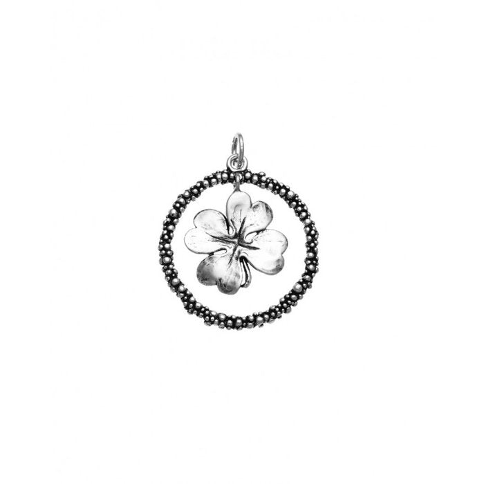 Charm quadrifoglio grande perlage